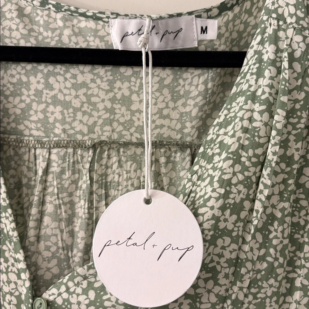 Petal & Pup Sage Floral Dress - Picture 2 of 3